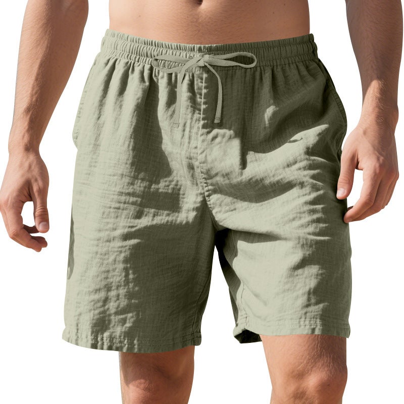 Summer Men'S Shorts Linen Thin Beach Casual Loose Five-Point Shorts For Men - Image 1