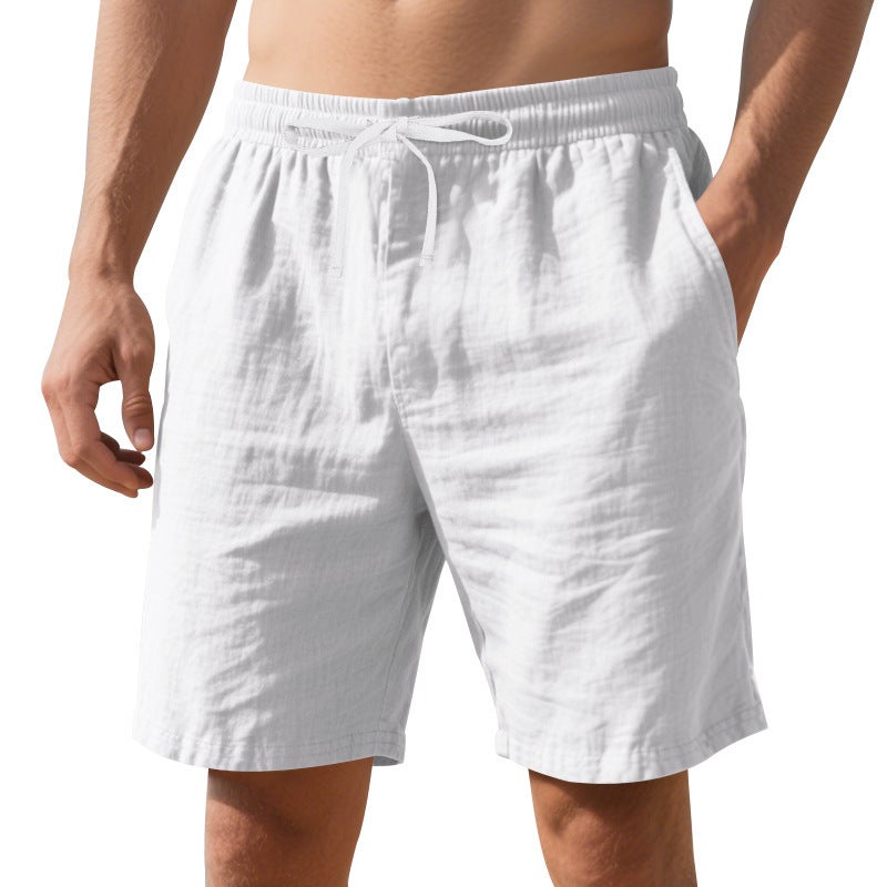 Summer Men'S Shorts Linen Thin Beach Casual Loose Five-Point Shorts For Men - Image 2