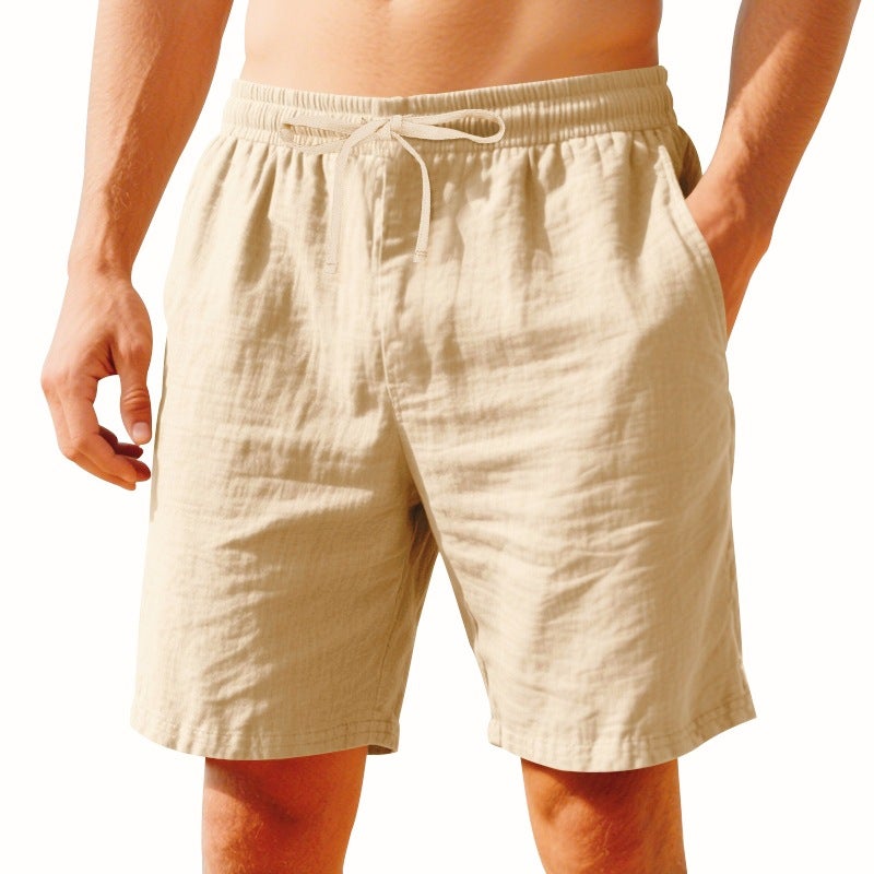 Summer Men'S Shorts Linen Thin Beach Casual Loose Five-Point Shorts For Men - Image 5