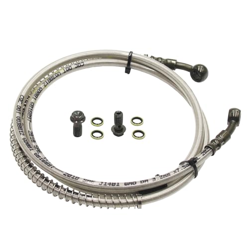 Greesp 1300mm 5118 INCH Hydraulic Brake Line Hose Cable M10 Banjo Bolts Motorbike Dirt ATV Quad Bike Buggy Go Kart - Image 1