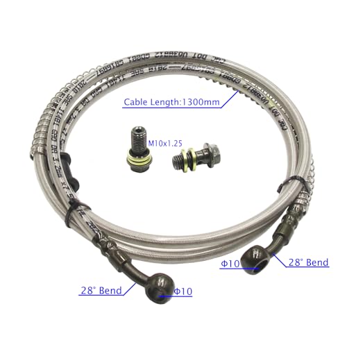 Greesp 1300mm 5118 INCH Hydraulic Brake Line Hose Cable M10 Banjo Bolts Motorbike Dirt ATV Quad Bike Buggy Go Kart - Image 3