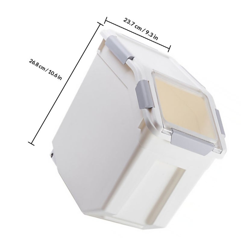 1 Pc Rice Storage Bucket Rice Storage Flour Bucket With Wheel(10 Kg) - Image 2