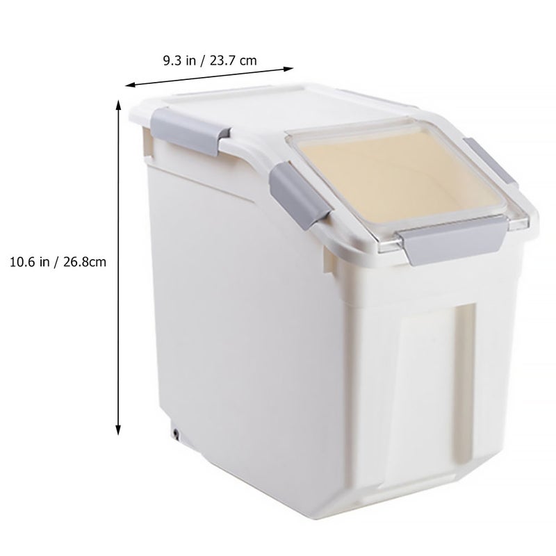 1 Pc Rice Storage Bucket Rice Storage Flour Bucket With Wheel(10 Kg) - Image 3