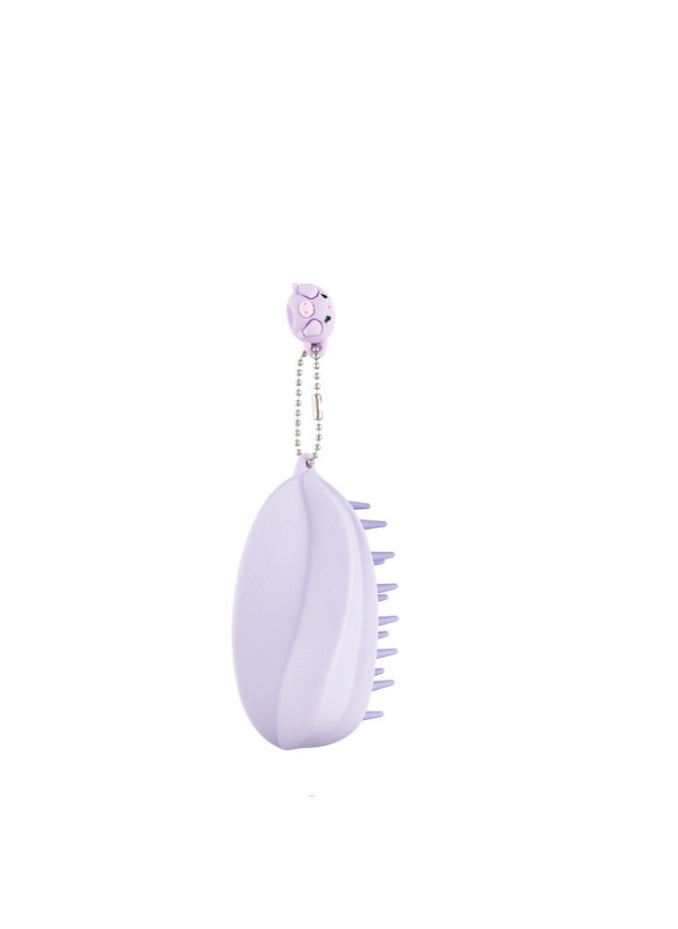 OASIS-TH Hair Scalp Massager Shampoo Brush for Shower, Scalp Scrubber with Soft Silicone Bristles for Hair Growth & Dandruff Treatment, Wet Dry Oil Hair Massager for All Hair Types Purple  - Image 4