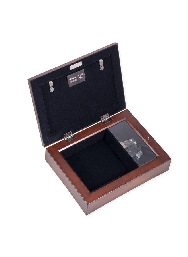 Cottage Garden Cottage Garden Amazing Grace Walnut Wood Finish Jeweled Music Box Plays Tune Amazing Grace  - Image 3