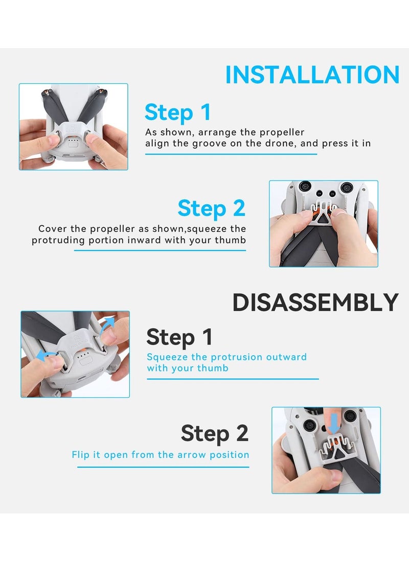 Propellers Holder Guard Prop Blade Stabilizer Compatible with DJI Mini 3 Pro & Gimbal Cover Lens Protector Hood for DJI Mini 3 Pro Accessories