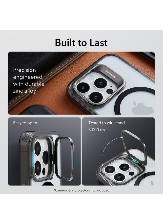 اي اس ار جراب ESR لهاتف iPhone 14 Pro Max، متوافق مع MagSafe، حامل حلقي للكاميرا قابل للتعديل، ظهر مقاوم للخدش، حماية من الدرجة العسكرية، TPU، غطاء خلفي مغناطيسي كلاسيكي مع مسند، أسود شفاف  - Image 5