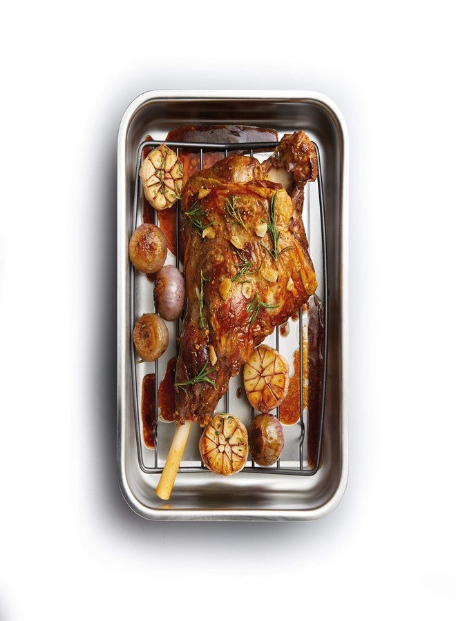 Master Class MasterClass KCMCTRAYNS26 26 x 20 cm Non Stick Roasting Rack, V Shaped, Carbon Steel, Silver - Image 3