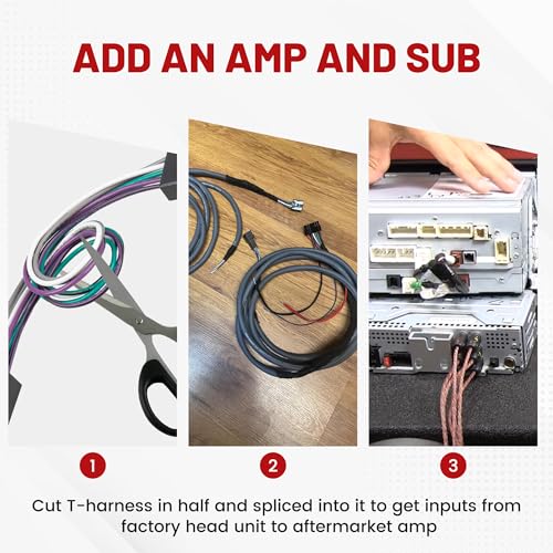 RED WOLF Car Radio Add Amplifier Subwoofer T-Harness Adapter Connector Compatible with Toyota 2018-2023 Camry, 2019-2023 Tacoma RAV4 Corolla Non JBL System Plug and Play - Image 4