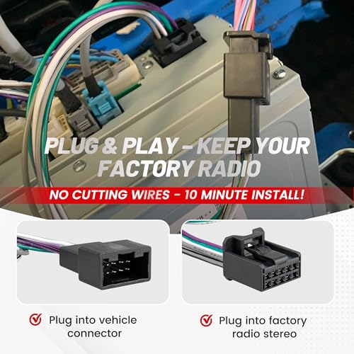 RED WOLF Car Radio Add Amplifier Subwoofer T-Harness Adapter Connector Compatible with Toyota 2018-2023 Camry, 2019-2023 Tacoma RAV4 Corolla Non JBL System Plug and Play - Image 3