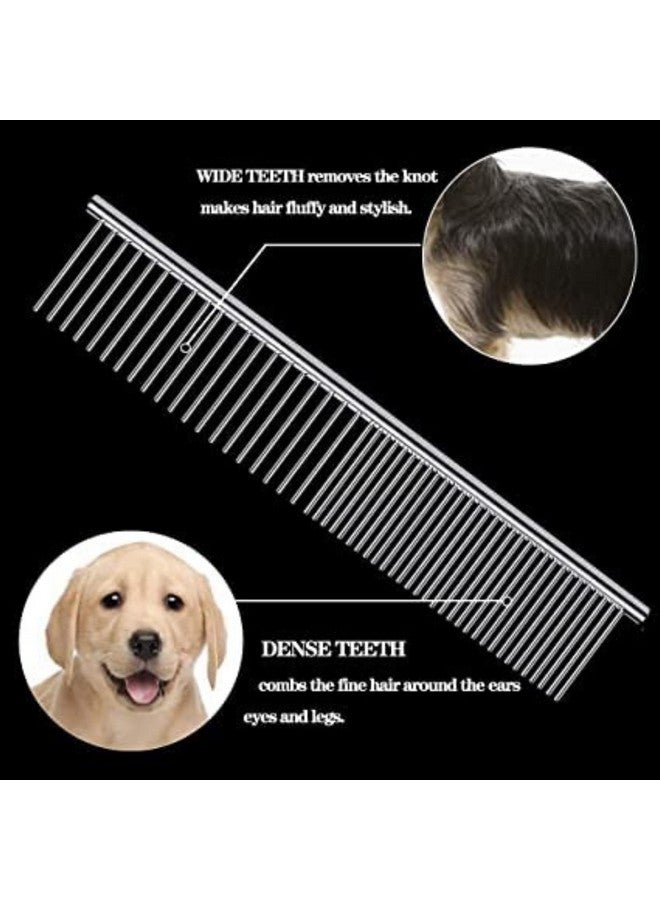 Professional Rounded Teeth Stainless Steel Needles Pet Hair Grooming Comfortable Flat Comb Suitable For Dogs, Puppies, Rabbits, And Cats - Image 3