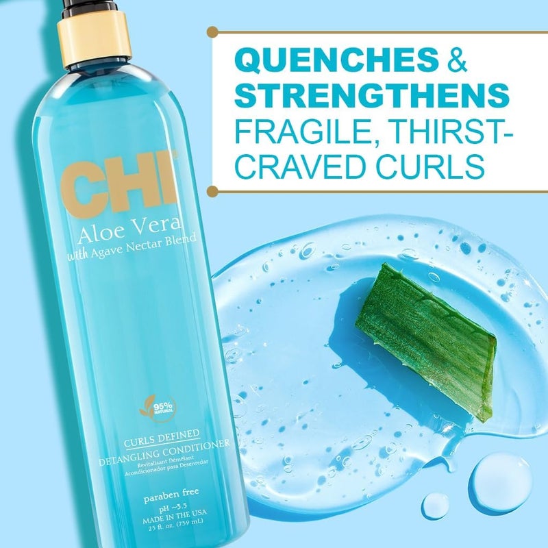 CHI Aloe Vera Detangling Conditioner, 25 Fl Oz - Image 1
