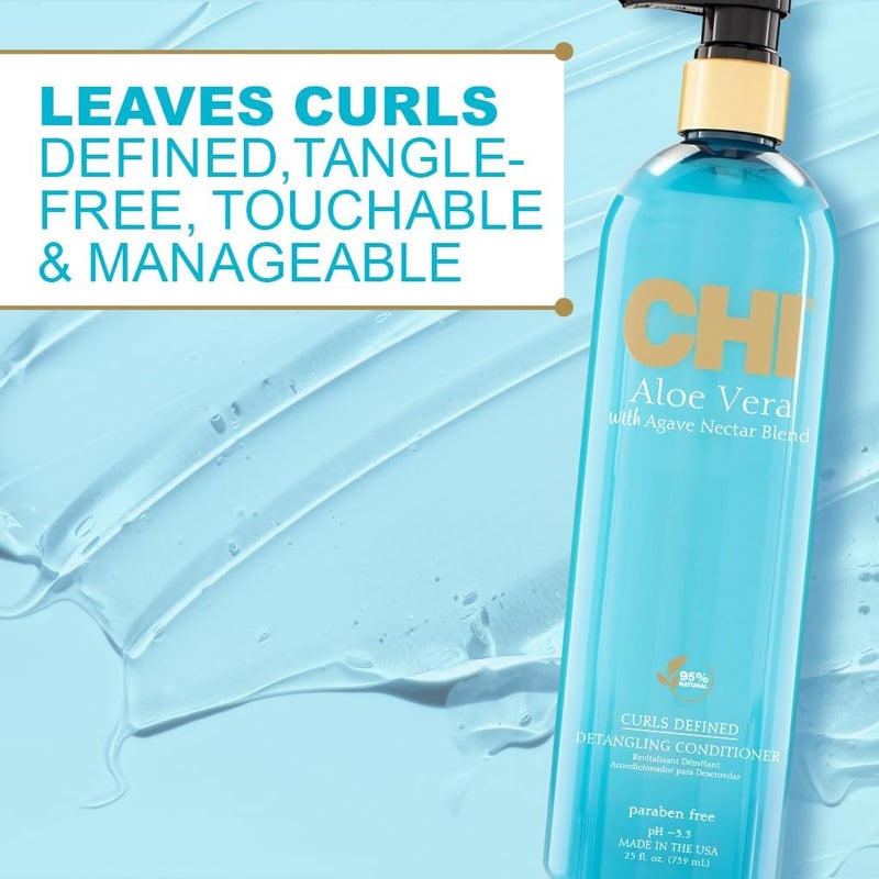 CHI Aloe Vera Detangling Conditioner, 25 Fl Oz - Image 3