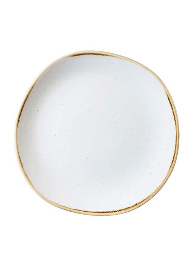 Stonecast Barley White Round Trace Plate  21 Cm