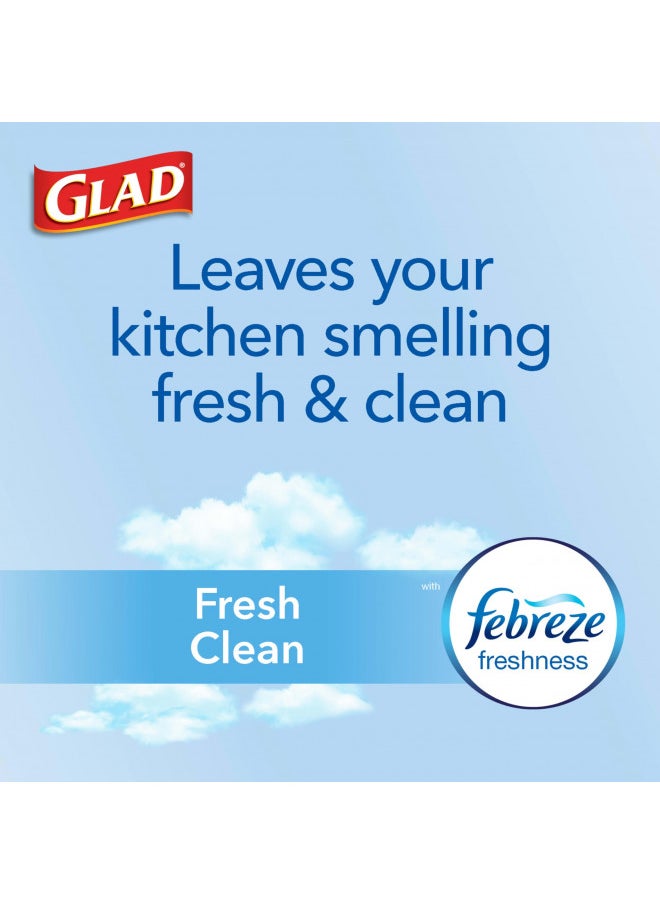 Glad OdorShield Tall Kitchen Drawstring Trash Bags - Febreze Fresh Clean - 13 Gallon - 80 count