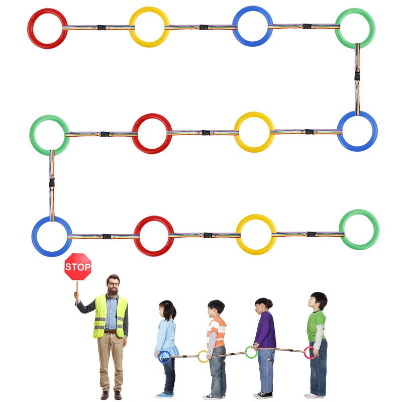 PEUTIER 12pcs Toddlers Walking Ropes Children Detachable Transition Rope Preschool Walking Rope Kids Walking Rope Line for Preschool Daycare Kindergarten Class School Kids Outdoor Supplies - Image 2