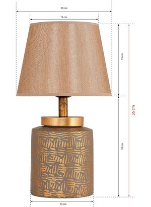 1 Grande Ceramic Lampshade Gray Gold Srmk-53 Modern E27 Gray Ceramic - pzsku/ZFD6F0392527E01D26EF4Z/45/_/1731176154/1427ebb7-2fab-43c7-a3ad-7087a9d01d85