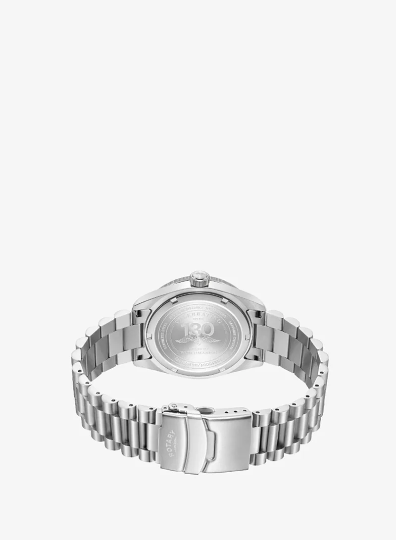 Rotary  Rotary Men's Apex 10 Black Bezel Stainless Steel Bracelet Watch - RGB10001/06 for Men | Best Price UAE