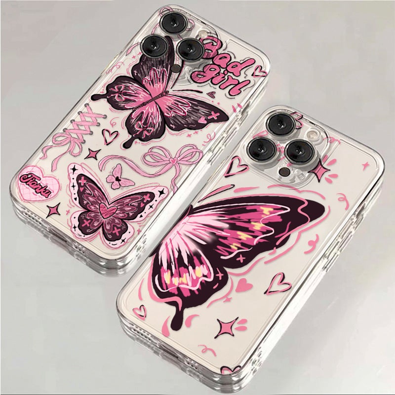 Two Butterflies Case for Apple 15 Phone Case 16/17 Soft iPhone 14 Promax New Model 13 Transparent 12/11 - Image 5