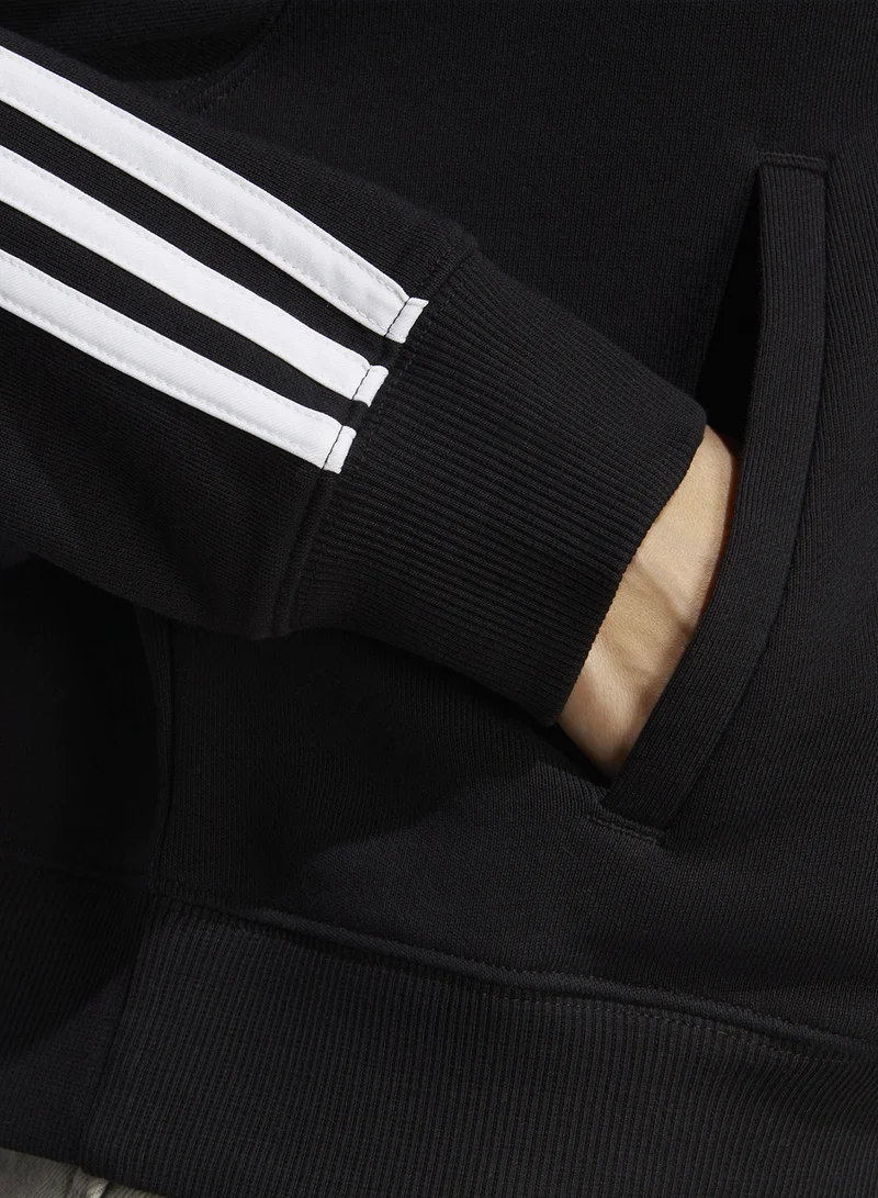 adidas هودي من قماش تيري الفرنسي مزين بثلاثة خطوط