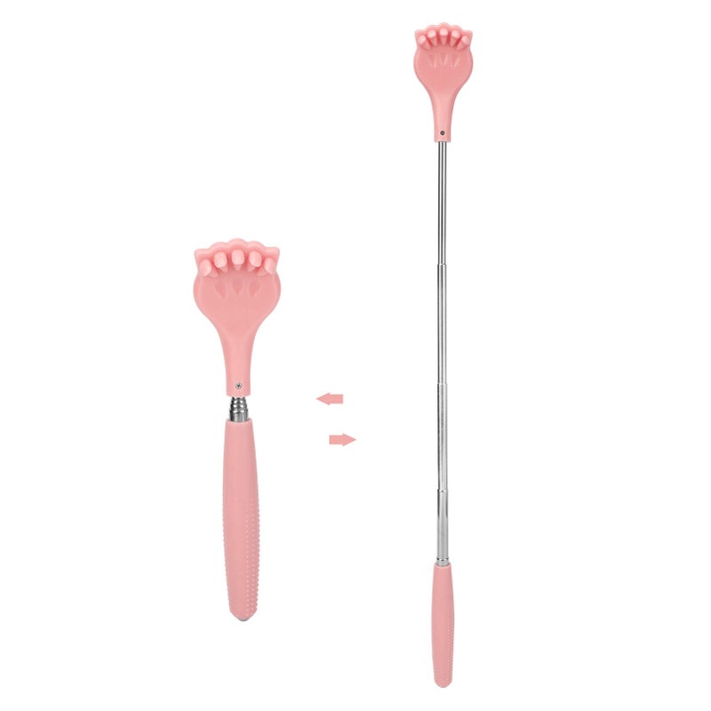 Self Back Scratcher Stretchable Multifunctional Body Massager Cat Claw Style Cute Scratching Tool Pink - Image 5
