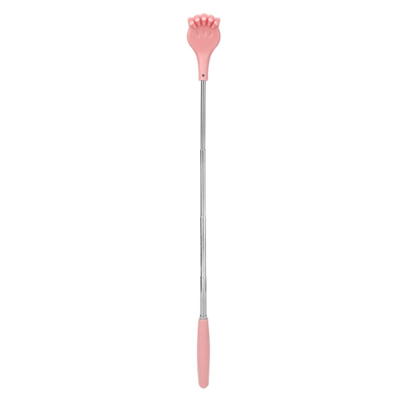 Self Back Scratcher Stretchable Multifunctional Body Massager Cat Claw Style Cute Scratching Tool Pink - Image 1