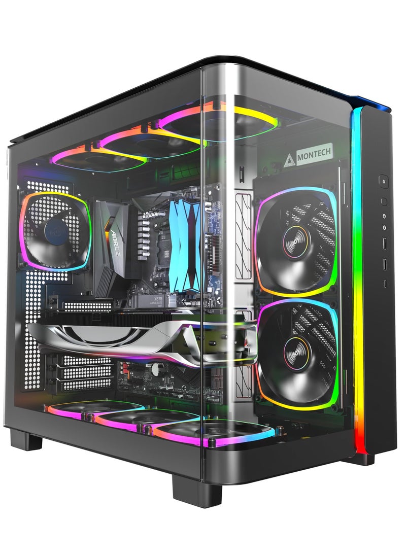 NANOTECH - Omega Stride Gaming PC - AMD Ryzen 7 7800X3D AM5 Processor, 8 Cores & 16 Threads, DDR5 64GB (2*32) Ram, 2TB Gen4.0*4 NVMe M.2 SSD, Nvidia GeForce RTX 5080 16GB GDDR7 Graphics Card, 3 Fan AIO Liquid Cooler, 850W 80 Plus Power Supply, Windows 11 Pro | Wi-Fi - Image 1