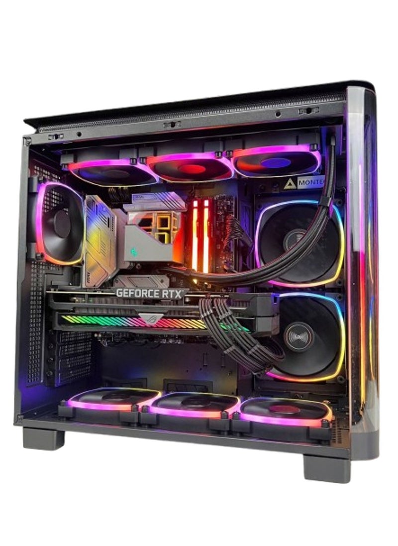 NANOTECH - Omega Stride Gaming PC - AMD Ryzen 7 7800X3D AM5 Processor, 8 Cores & 16 Threads, DDR5 64GB (2*32) Ram, 2TB Gen4.0*4 NVMe M.2 SSD, Nvidia GeForce RTX 5080 16GB GDDR7 Graphics Card, 3 Fan AIO Liquid Cooler, 850W 80 Plus Power Supply, Windows 11 Pro | Wi-Fi - Image 1