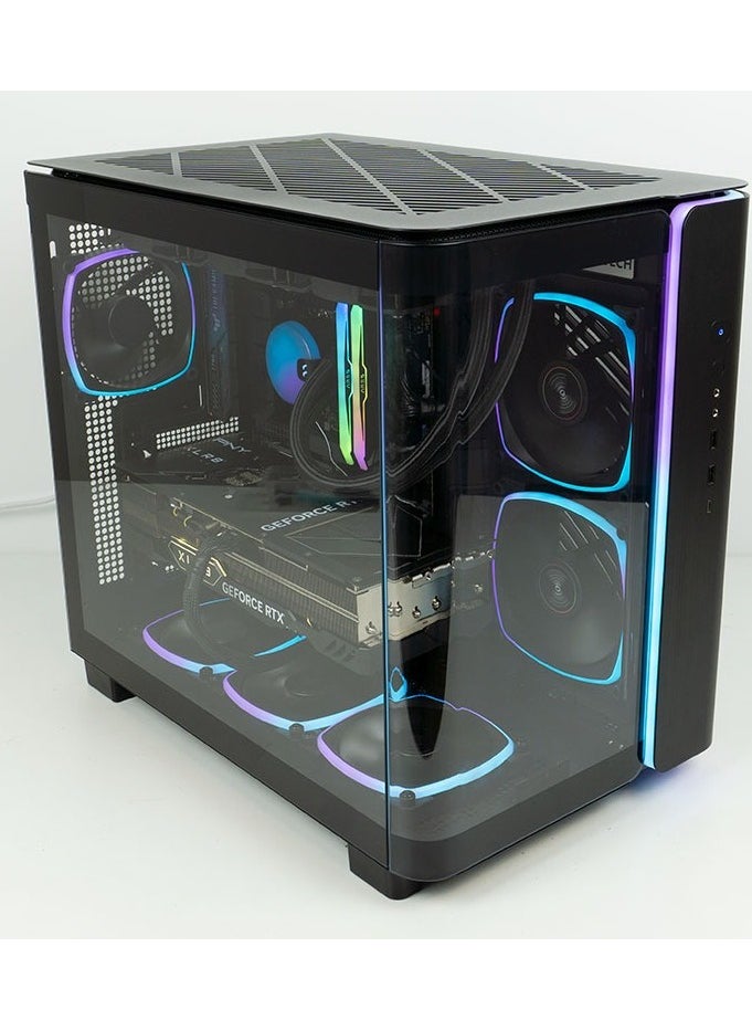 NANOTECH - Omega Stride Gaming PC - AMD Ryzen 7 7800X3D AM5 Processor, 8 Cores & 16 Threads, DDR5 64GB (2*32) Ram, 2TB Gen4.0*4 NVMe M.2 SSD, Nvidia GeForce RTX 5080 16GB GDDR7 Graphics Card, 3 Fan AIO Liquid Cooler, 850W 80 Plus Power Supply, Windows 11 Pro | Wi-Fi - Image 1