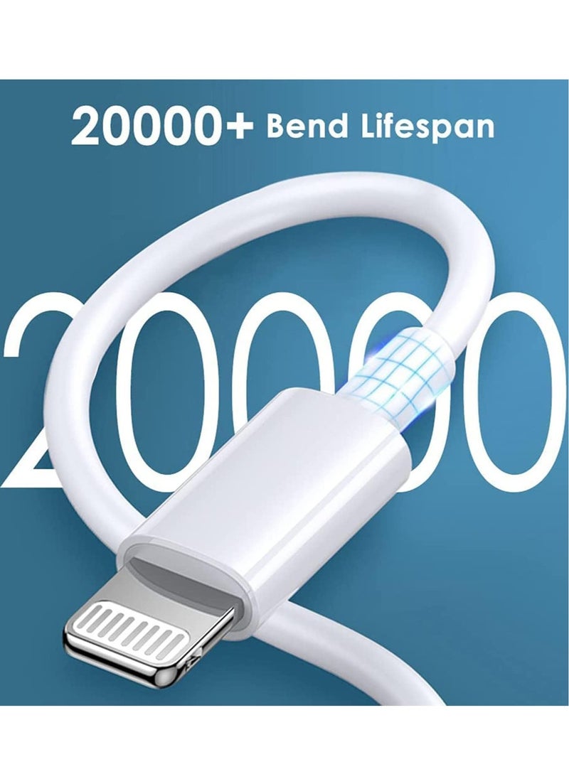 Specifications of Apple PD fast charger for iPhone, 20 watts, with a USB-C to Lightning cable, 1 meter long, with high quality and performance from Admos