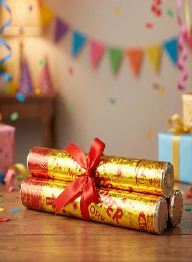 Untumble Party Poppers with Glitter Confetti Stuffing, 40 cm, Large Size, Pack of 3 - Image 4