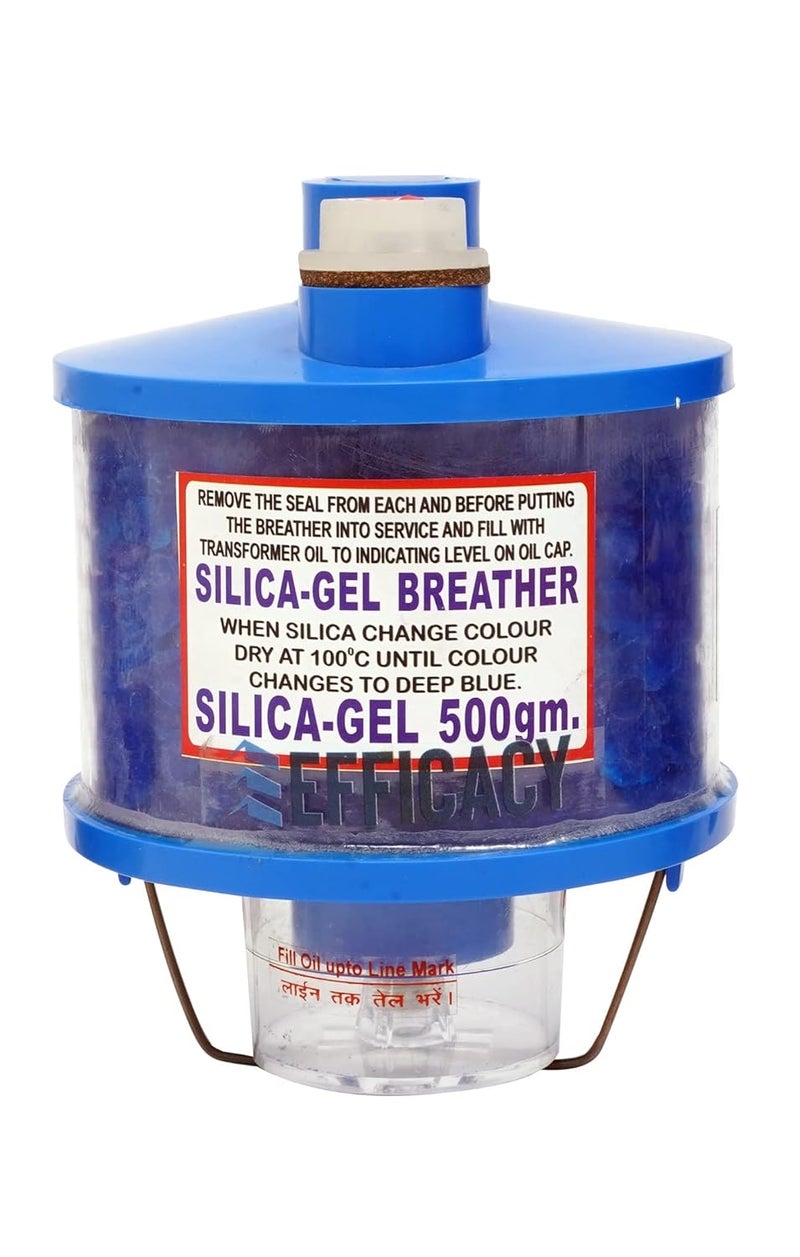 Efficacy Crystal Blue Silica Gel BreatherTransformer Breather Full PVC Body Size 500 Gram Dia 127 05 inch 1 Pc - Image 1