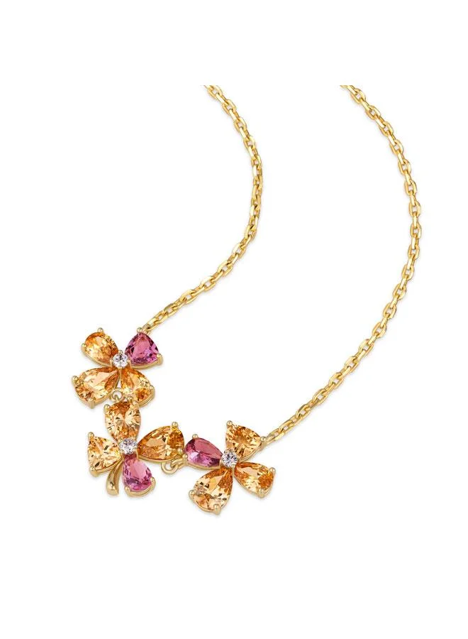 Saint Honore Paris Gala Gold Plated Stainless Steel Pendant Necklace for Women