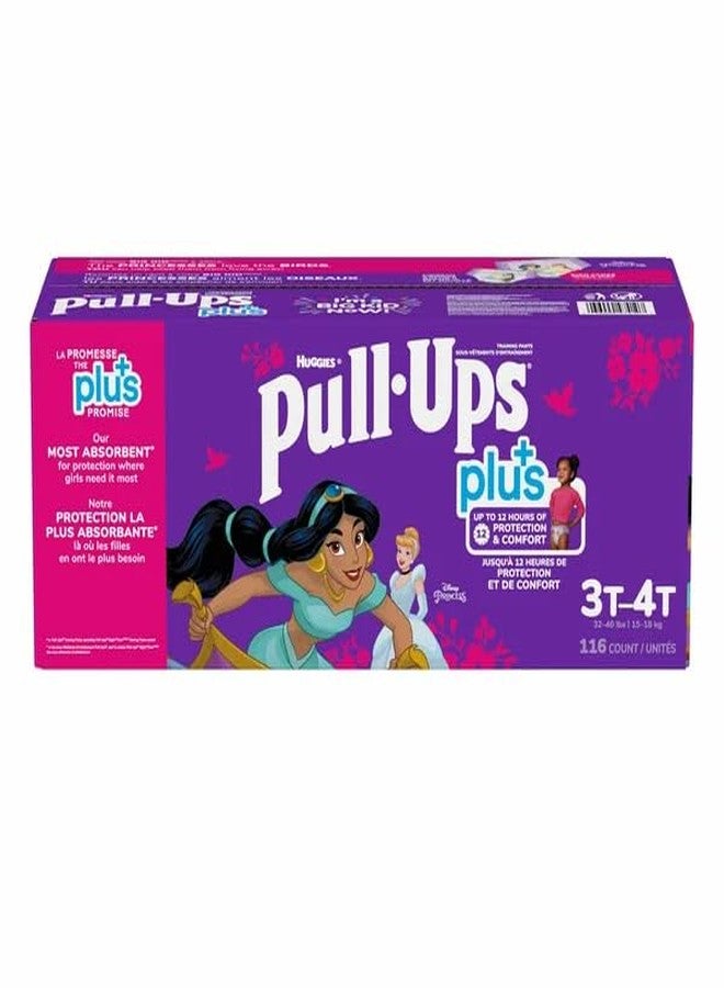 Pull-Ups Huggies Pull-Ups Girls' Potty Training Pants, Size 3T-4T Training Underwear (32-40 lbs), 116 Count Packaging May Vary Exclusive Princes Designs - Image 1