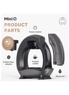 FIPKA Portable American MINI Q Coffee Maker Machine Compatible with Coffee Powder Grind  - Image 5