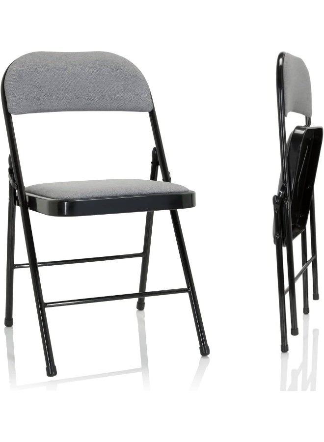 MOMENT Folding Chair With Padded Fabric Seats Multi Functional Portable Chair For Home Dining Office Outdoor Fishing  - Image 1