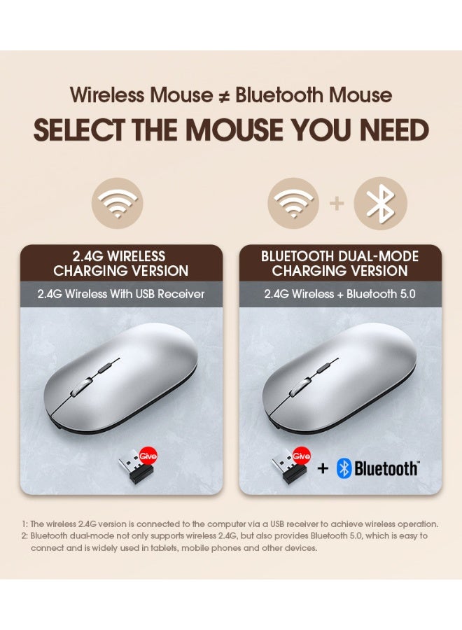 T-WOLF X2 Dual-Mode Bluetooth Wireless Mouse - Silent Design & Type-C Charging - Image 4