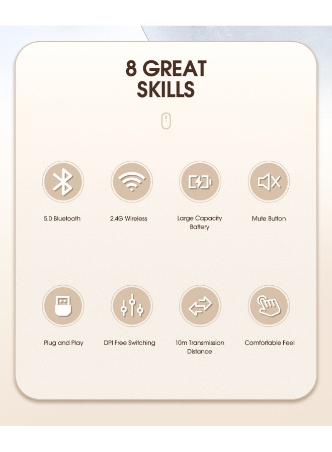 T-WOLF X2 Dual-Mode Bluetooth Wireless Mouse - Silent Design & Type-C Charging - Image 5