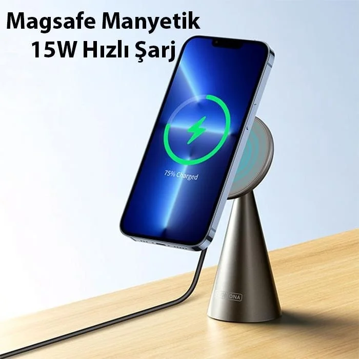بولهاموبيل Polham 1 mt 15W Glovebox Mounted In-Car Phone Holder Magsafe Iphone 12,13,14 Series Wireless Charger