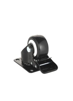 BMB tools Black PVC White Rim Caster 2 Piece 2 Inch- Swivel with Brake - Plate| Industrial & Scientific|Material Handling Products|Rubber Caster| Wheel  - Image 3