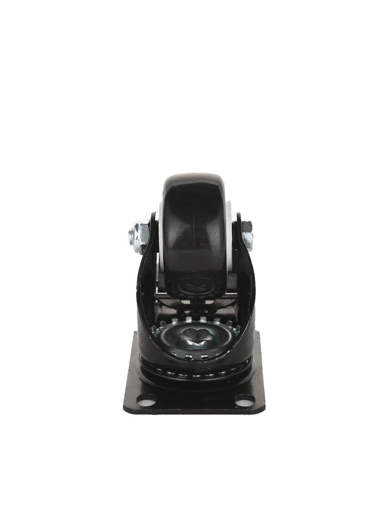 BMB tools Black PVC White Rim Caster 2 Piece 2 Inch- Swivel with Brake - Plate| Industrial & Scientific|Material Handling Products|Rubber Caster| Wheel  - Image 4