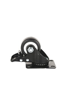 BMB tools Black PVC White Rim Caster 2 Piece 2 Inch- Swivel with Brake - Plate| Industrial & Scientific|Material Handling Products|Rubber Caster| Wheel  - Image 2
