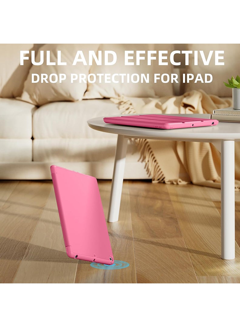 Theodor Case Compatible with iPad 10.2 Inch 2021/2020/2019, for iPad 9th/8th/7th Generation Smart Case with Pencil Holder, Protective Case with Soft TPU Back, Auto Sleep/Wake Cover, Watermelon - Image 4