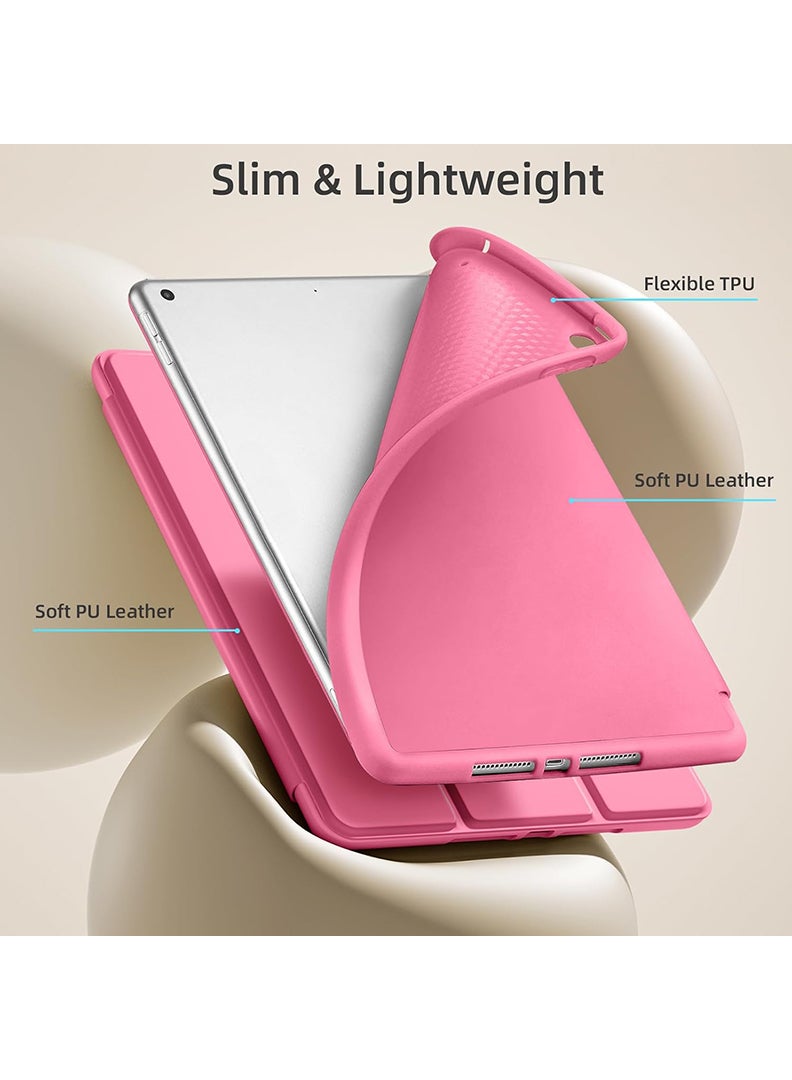 Theodor Case Compatible with iPad 10.2 Inch 2021/2020/2019, for iPad 9th/8th/7th Generation Smart Case with Pencil Holder, Protective Case with Soft TPU Back, Auto Sleep/Wake Cover, Watermelon - Image 3
