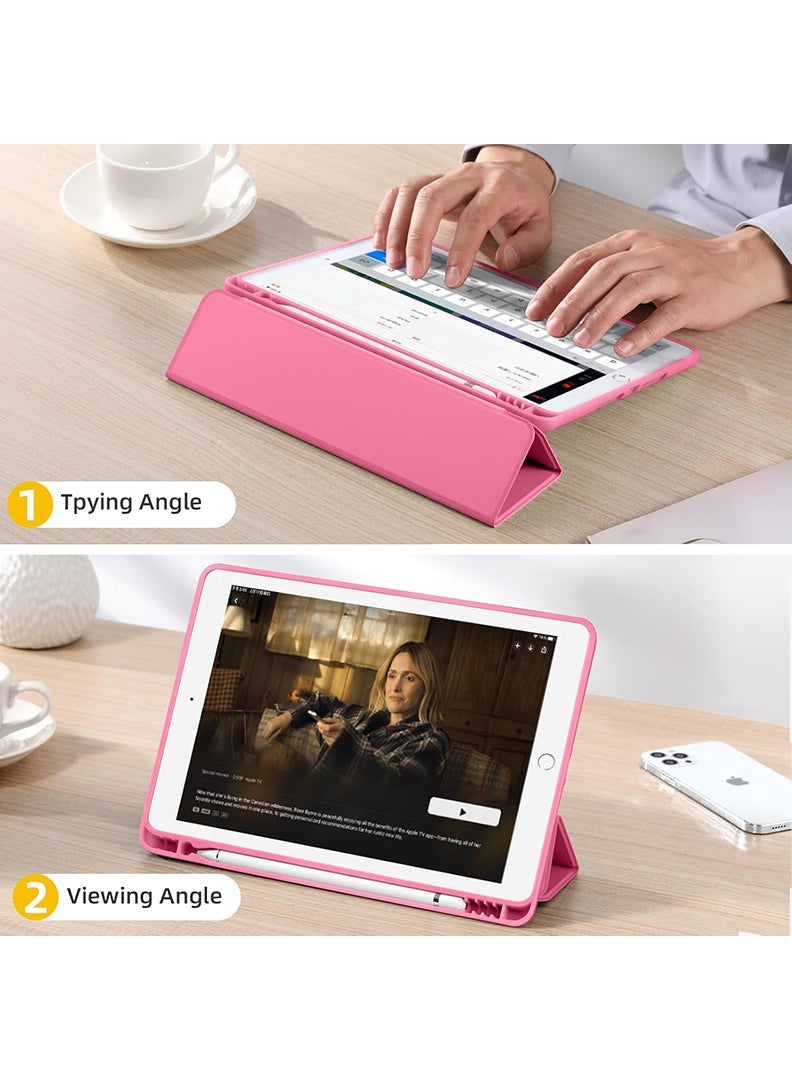 Theodor Case Compatible with iPad 10.2 Inch 2021/2020/2019, for iPad 9th/8th/7th Generation Smart Case with Pencil Holder, Protective Case with Soft TPU Back, Auto Sleep/Wake Cover, Watermelon - Image 5