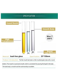 Y&D Glass Test Tubes, 25x150mm Borosilicate Tubes - Superior Heat 200℃, for Scientific Experiments, Party and Home Decorations, Candy Storage, Plant Propagation  - Image 5