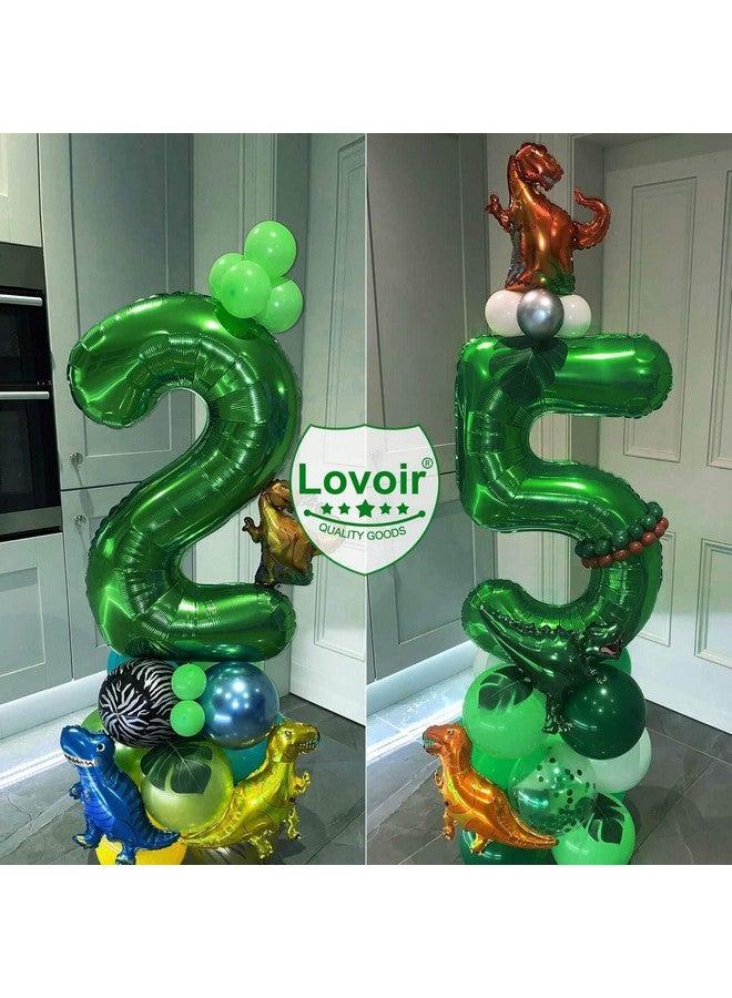 Lovoir بالونات رقم 40 باللون الأخضر الداكن، بالونات رقم 40 عملاقة بطول 40 بوصة من الفويل والمايلر باللون الأخضر الداكن لاحتفالات عيد الميلاد الأربعين، مستلزمات حفلات الذكرى السنوية، زينة للاحتفالات - Image 4