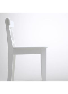 Zaboon Bar Stool With Backrest, White, 63 Cm  - Image 4