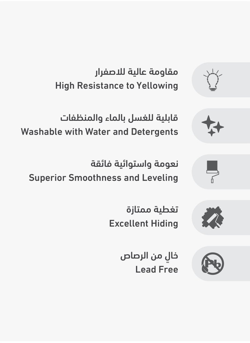 دهانات الجزيرة - جزيتال دهان جدران داخلية نصف لامع(اللون : شوفان) 3لتر - Image 1