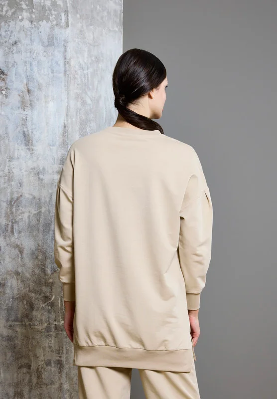 Thouq Drop Shoulder Long Line Sweatshirt
